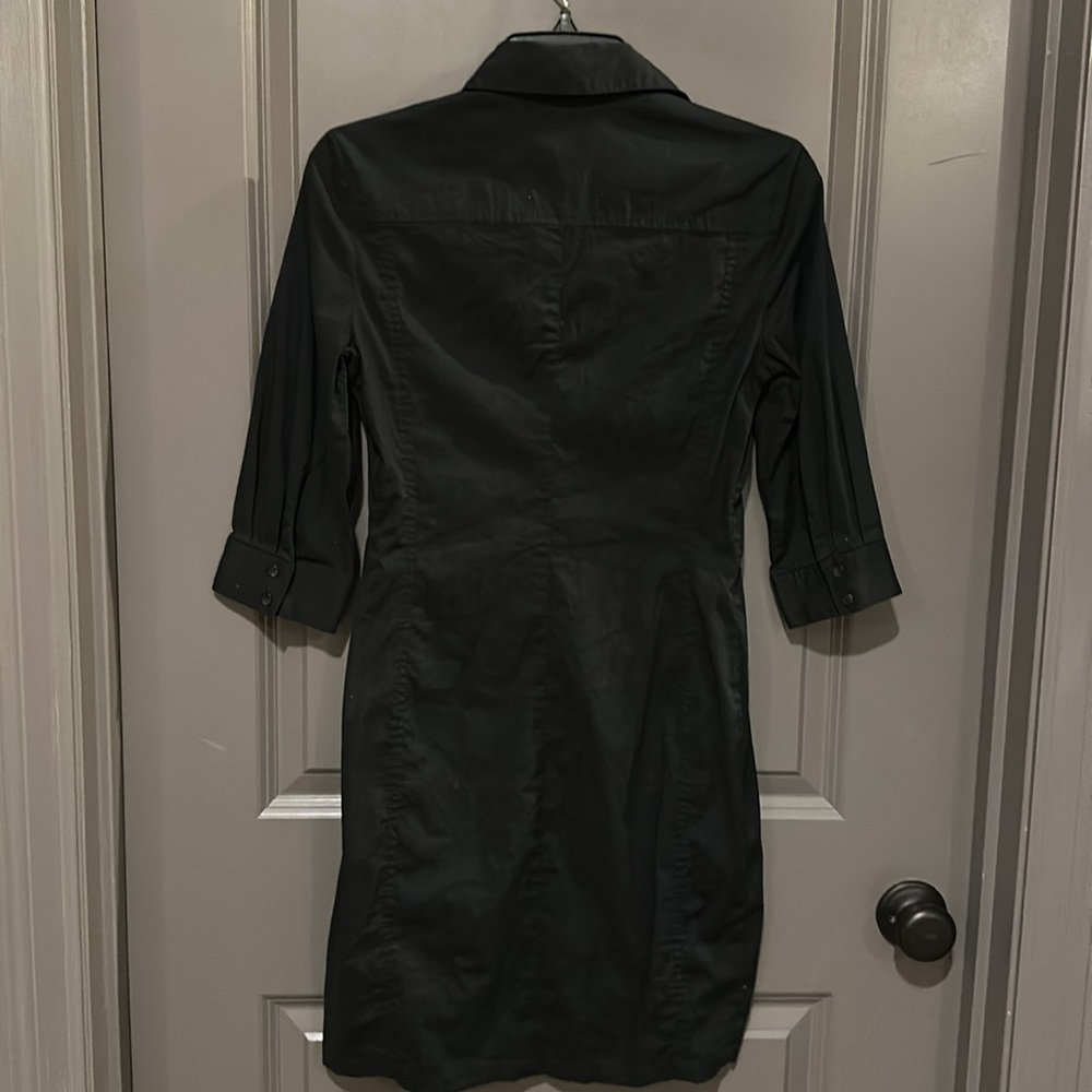 Express sz 4 black button-down shirt dress - Picture 4 of 4